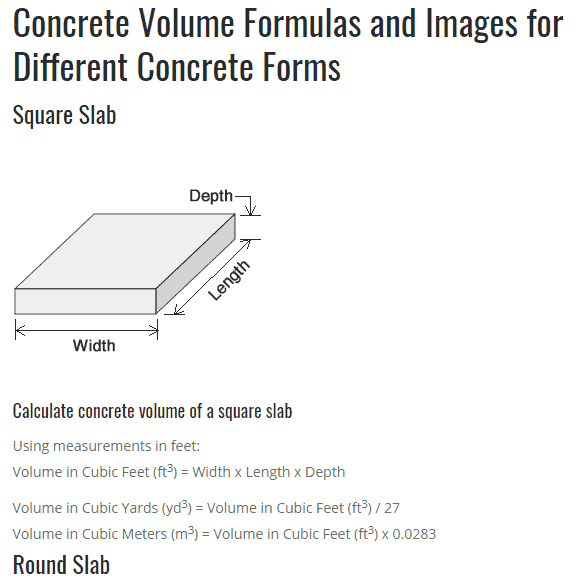 how to calculate concrete slab thickness