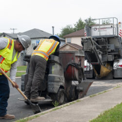 Fiber optic installation with volumetric truck