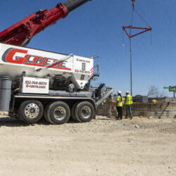 G Crete jobsite with Cemen Tech 60 concrete mixer truck